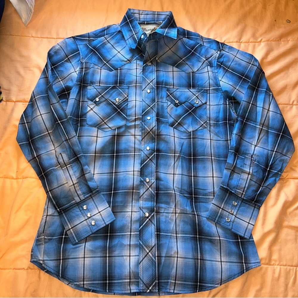 Wrangler vintage snap button top men’s